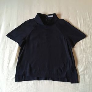 SOLD NWT Frame Denim Silk Mock Neck Boxy Top